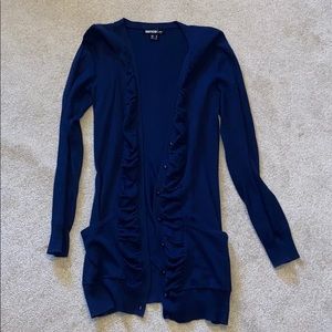 Kensie cardigan with pockets and ruffles on front